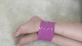 naked and bound with tape