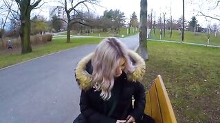 Eva Elfie in 001 Cute Teen Swallows Cum for Cash - Public Blowjob in the Park by Eva Elfie