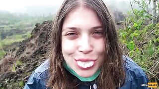 MihaNika69 in 114 I Jerking off my Guide in the Mountains - Public POV - Pulsating Cum Mouth